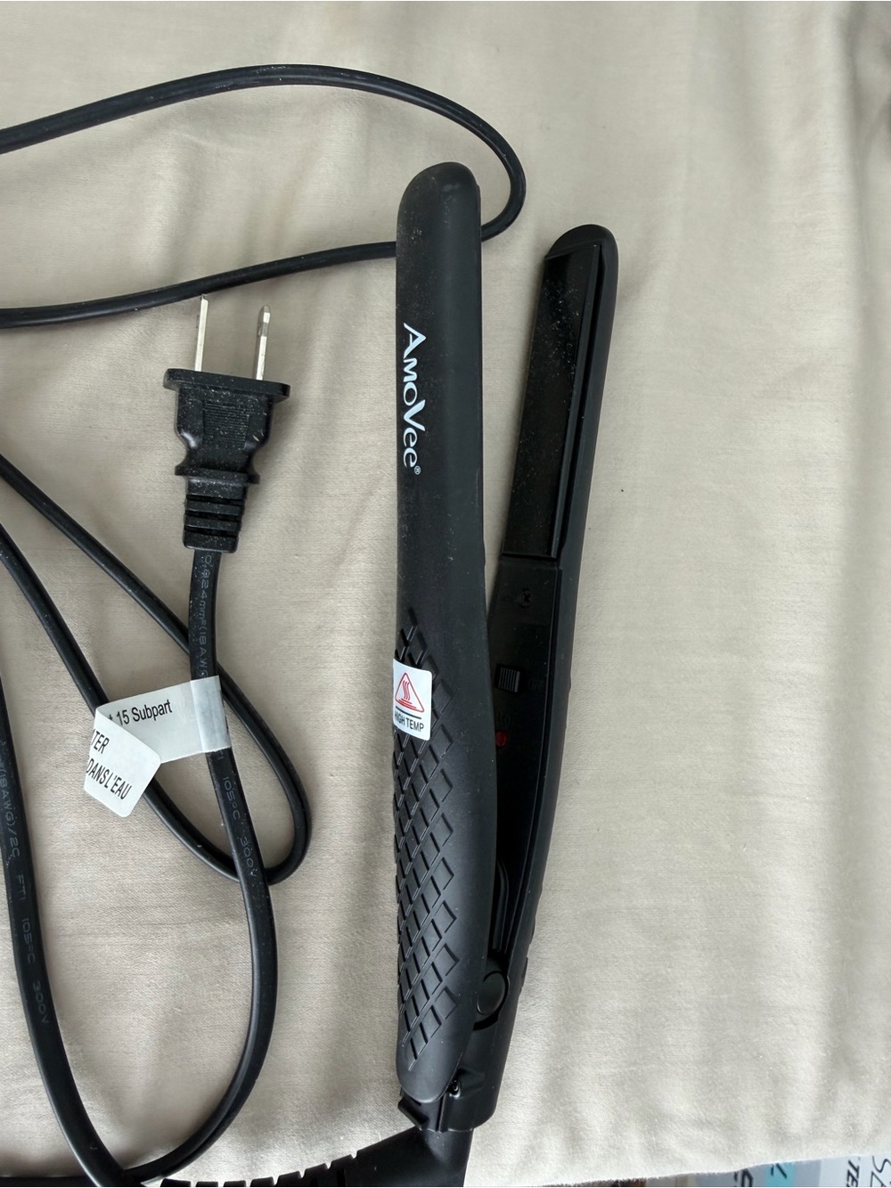 AmoVee Black Ceramic Hair Straightener
